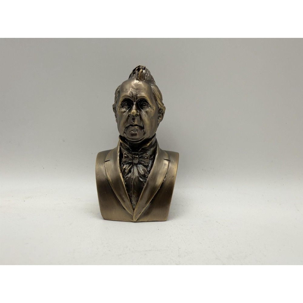 James Buchanan Bust‎ Bronze Tone Presidential Statue Figurine 3" Shelf Decor